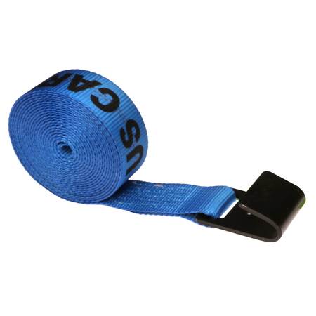 US CARGO CONTROL 2" x 50' Blue Winch Strap with Flat Hook 250FH-B